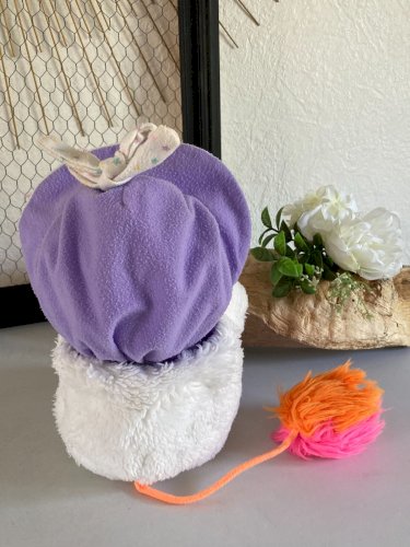 425⚜️ Ancienne Peluche Doudou Popples Bébé Baby Bibsy Vintage 25 Cm Assis