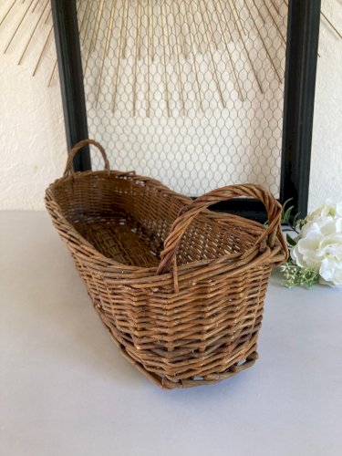 425⚜️ Décoration Panier en Rotin et Osier Corbeille à Pain Vintage Long 50 Cm