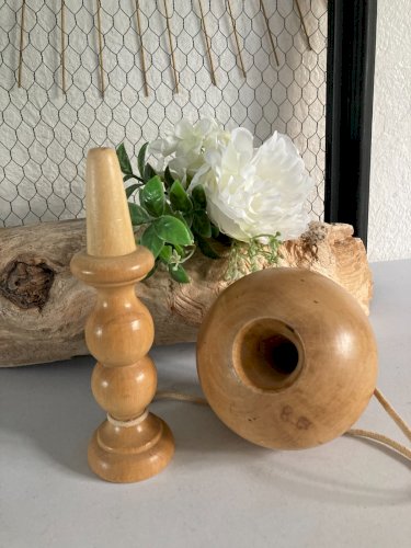 425⚜️ Jouet Bilboquet en Bois Hauteur 20 Cm