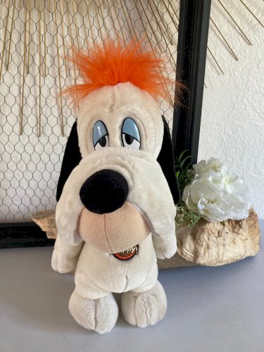 425⚜️ Peluche Doudou Vintage Droopy Le Chien I'm Happy ! Jemini Hauteur 30 Cm