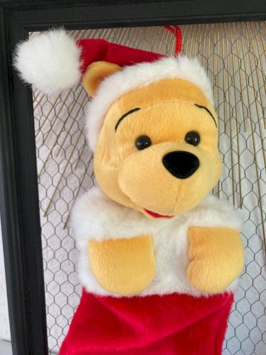 425⚜️ Peluche Winnie L'ourson - Chaussette de Noël et Décorations Disney