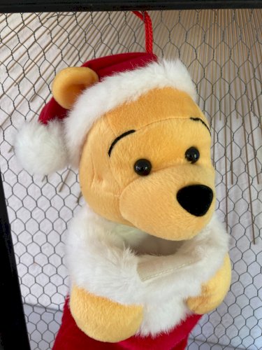 425⚜️ Peluche Winnie L'ourson - Chaussette de Noël et Décorations Disney