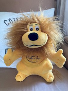 425⚜️Stuffed Toy Mascot The Yellow Lion LCL Crédit Lyonnais Vintage from 2020 H.30 cm