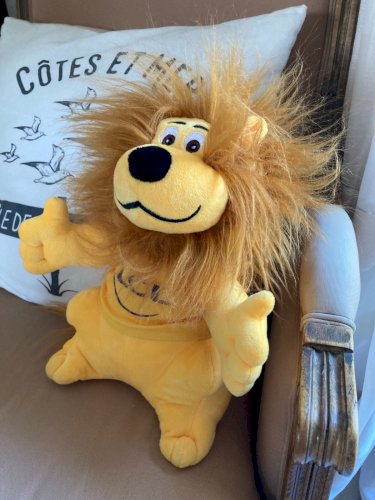425⚜️Peluche Mascotte Le Lion Jaune LCL Crédit Lyonnais Vintage de 2020 H.30 Cm