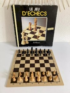 4⚜️Old Board Game Chess Set Vintage Complete Made In France
