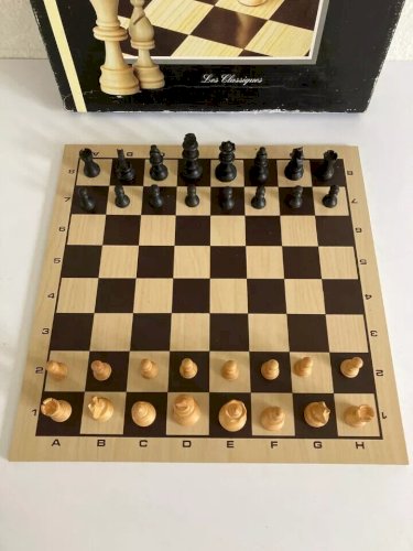 4⚜️Ancien Jeu de Société Jeu D'échecs Rachez Bois Vintage Complet Made In France