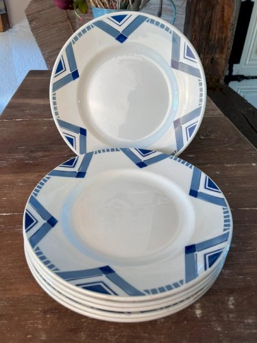 5 (+1) assiettes plates Moulin des Loups modèle Pax