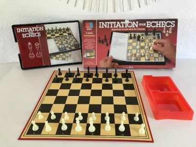 5⚜️ Vintage Board Game MB Chess Beginner's Set Learn to Play Complete