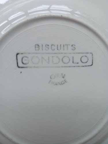 5 Ancienne Assiette Publicitaire Biscuits Gondolo Gien France Publicité Vintage