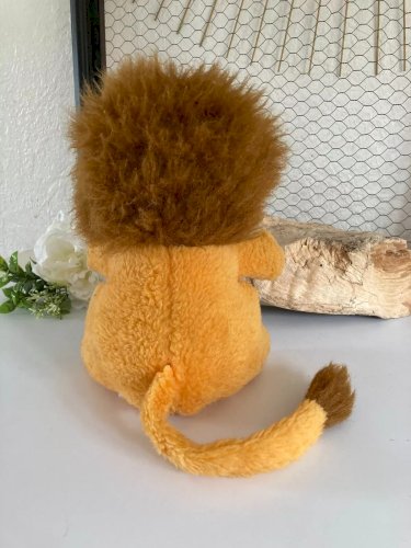 5⚜️ Ancienne Peluche Mascotte Le Lion Jaune LCL Crédit Lyonnais Vintage