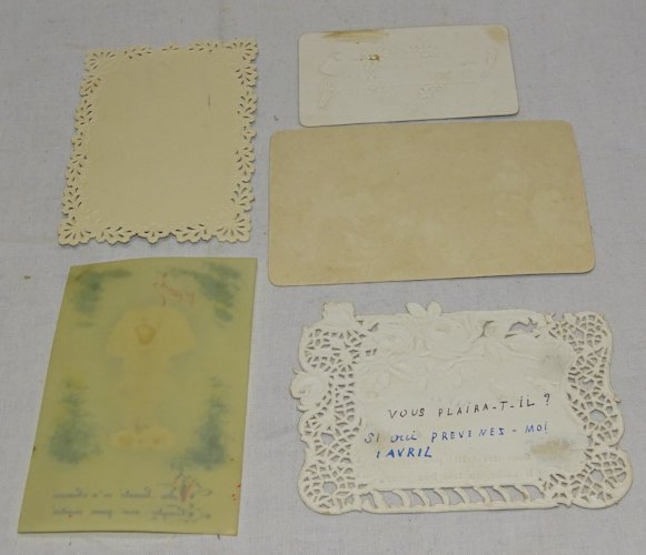 -5 ANCIENNES CARTES 1er AVRIL 1 Sur CELLULOÏD COLLECTION VIEUX PAPIERS