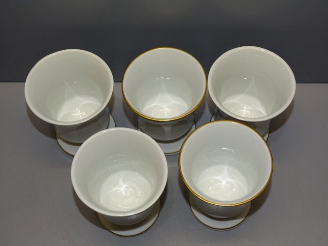 -5 ANCIENS MAZAGRANS PORCELAINE par JOSEPH GOSCIMSKI Maître Peintre LIMOGES  D