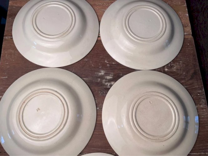 5 assiettes creuses Gien 1878 modèle Printania