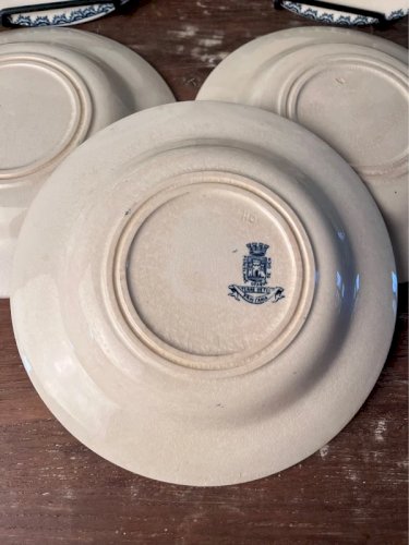 5 assiettes creuses Gien 1878 modèle Printania