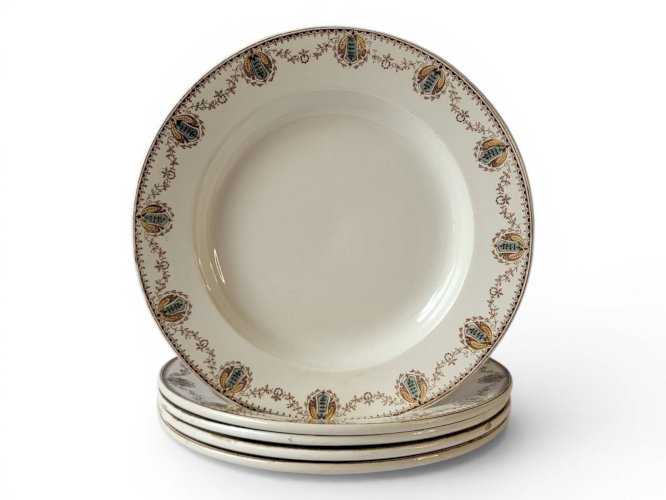 5 assiettes creuses Léon Graves Clairefontaine