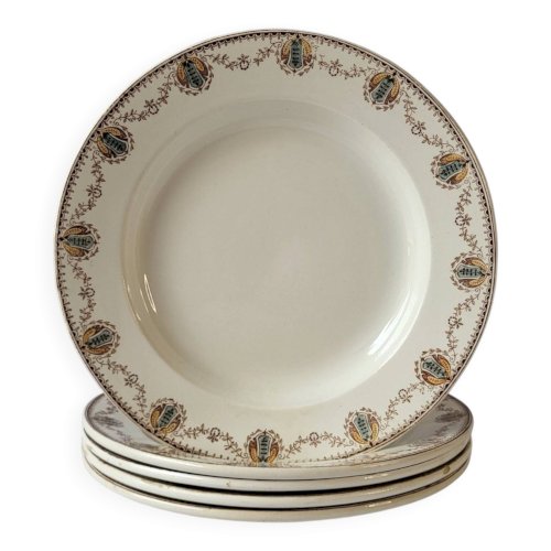 5 assiettes creuses Léon Graves Clairefontaine