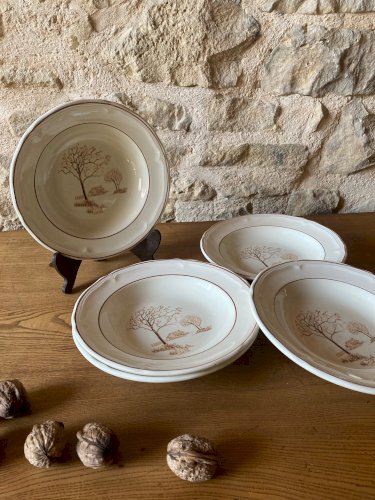 5 assiettes creuses Quadrifoglio, Italie, années 1980