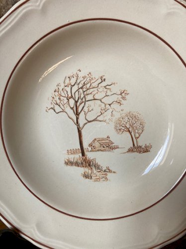 5 assiettes creuses Quadrifoglio, Italie, années 1980