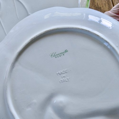 5 assiettes en majolique signées Chaumette Paris