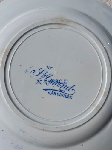 5 assiettes plates Saint-Amand et Hamage modèle Jardinière