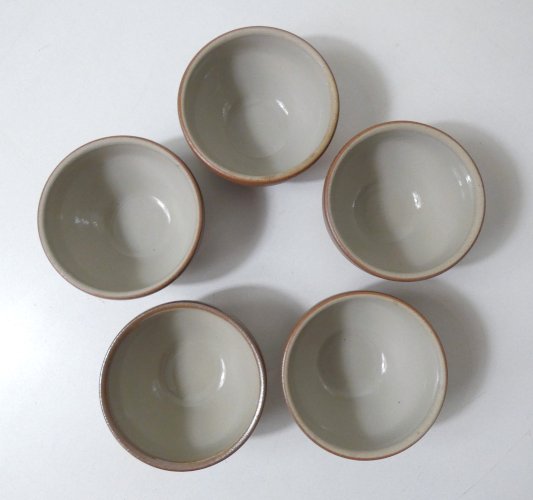 5 bols en grès vintage