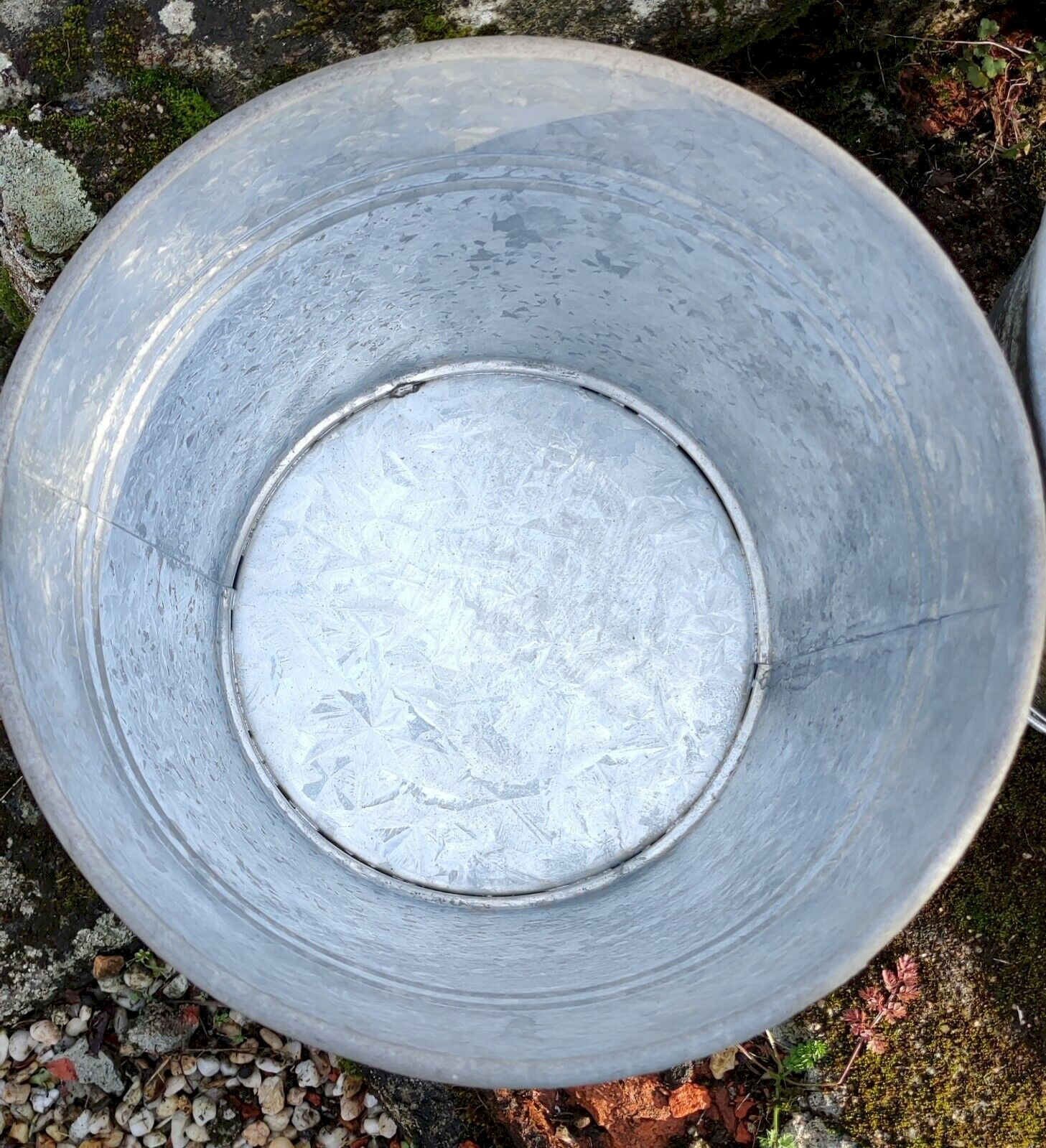 Seau à Méné Flottant Old Pal, étain Galvanisé, Vintage, Pêche