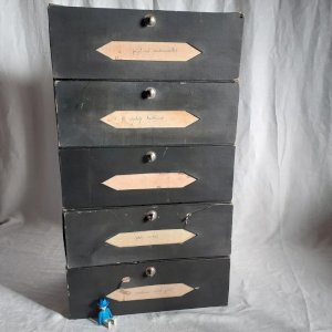 5 cartons anciens de cartonnier, archives, classeurs de notaire R974