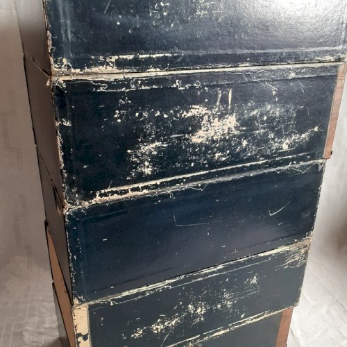 5 cartons anciens de cartonnier, archives, classeurs de notaire R974