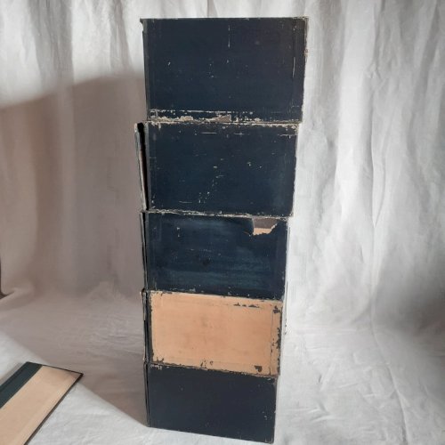 5 cartons anciens de cartonnier, archives, classeurs de notaire R974