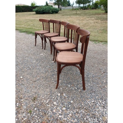 5 Chaises bistrot Thonet bois