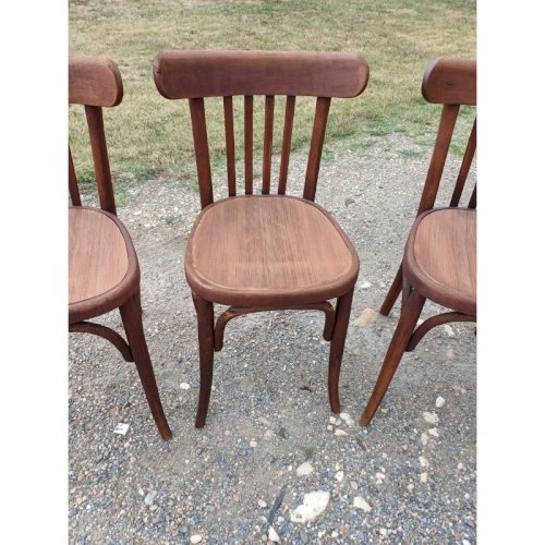 5 Chaises bistrot Thonet bois