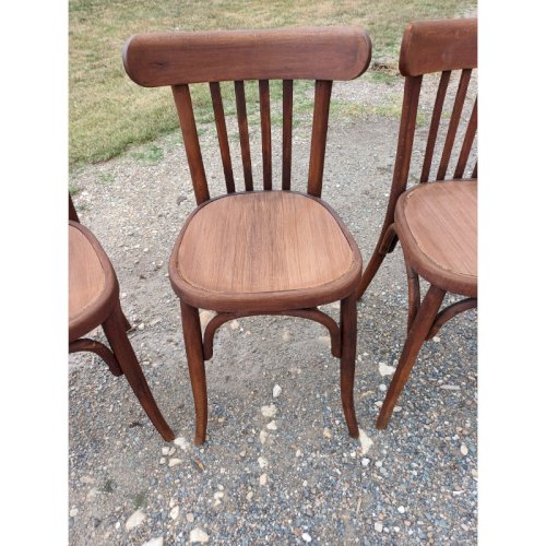 5 Chaises bistrot Thonet bois