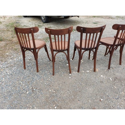 5 Chaises bistrot Thonet bois
