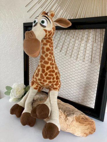 5⚜️ Peluche Doudou La Girafe Melman Dans Madagascar Hauteur 40 Cm