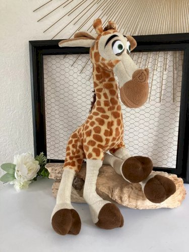 5⚜️ Peluche Doudou La Girafe Melman Dans Madagascar Hauteur 40 Cm