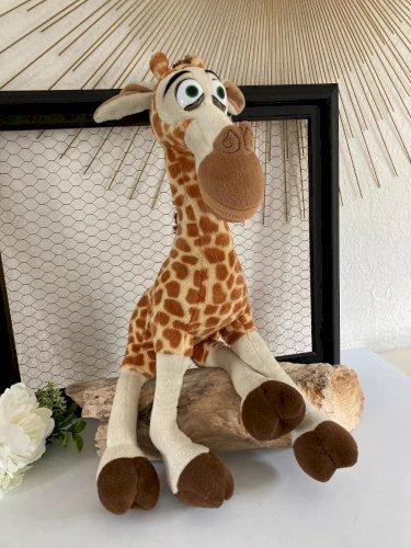 5⚜️ Peluche Doudou La Girafe Melman Dans Madagascar Hauteur 40 Cm
