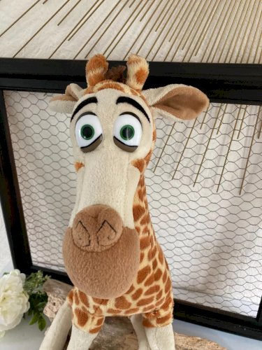 5⚜️ Peluche Doudou La Girafe Melman Dans Madagascar Hauteur 40 Cm