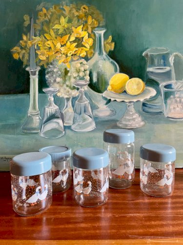 5 pots Le Parfait « Les Oies » vintage
