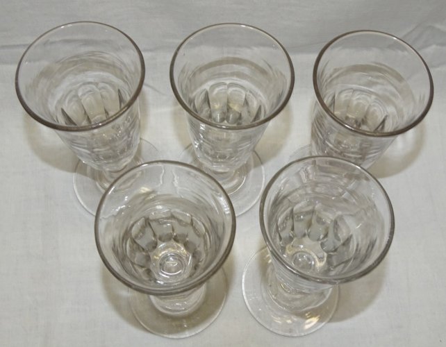 -5 SUPERBES VERRES A ABSINTHE VERRES de CAFE BISTROT XIXe COLLECTION VITRINE   D