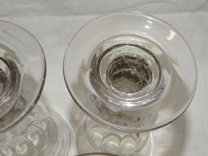 -5 SUPERBES VERRES A ABSINTHE VERRES de CAFE BISTROT XIXe COLLECTION VITRINE   D