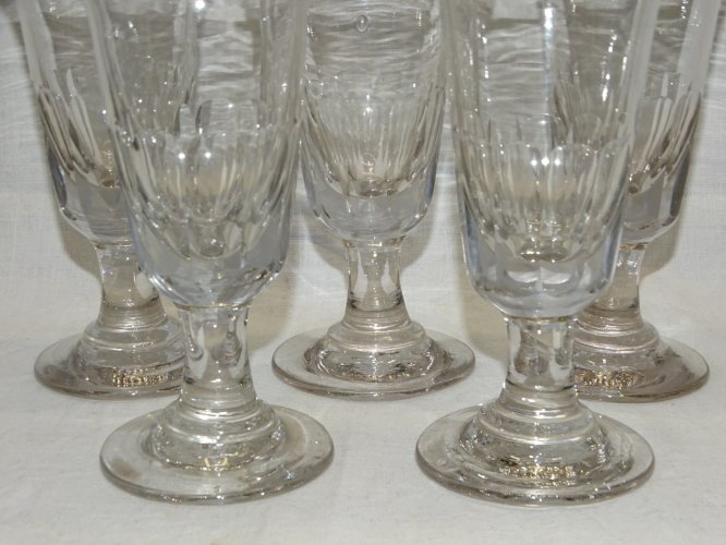 -5 SUPERBES VERRES A ABSINTHE VERRES de CAFE BISTROT XIXe COLLECTION VITRINE   D