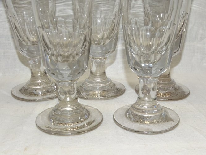 -5 SUPERBES VERRES A ABSINTHE VERRES de CAFE BISTROT XIXe COLLECTION VITRINE   D