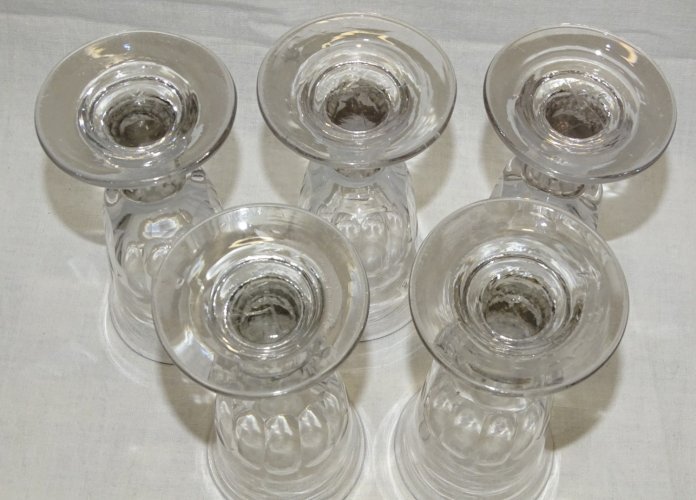 -5 SUPERBES VERRES A ABSINTHE VERRES de CAFE BISTROT XIXe COLLECTION VITRINE   D
