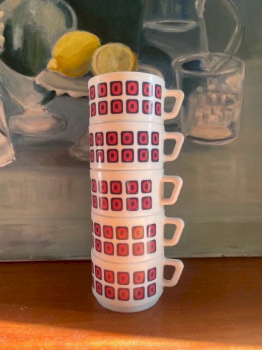 5 tasses Arcopal modèle Square