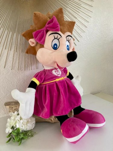 5⚜️ Très Grande Peluche Doudou Hérisson Robe Rose Nigloland Hauteur 60 Cm