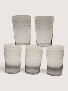 5 water glasses / Crystal tumbler