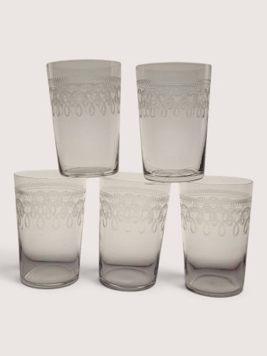 5 verres à eau / Gobelet en cristal