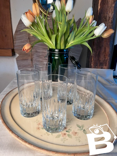 5 verres à orangeade Saint-Louis en cristal