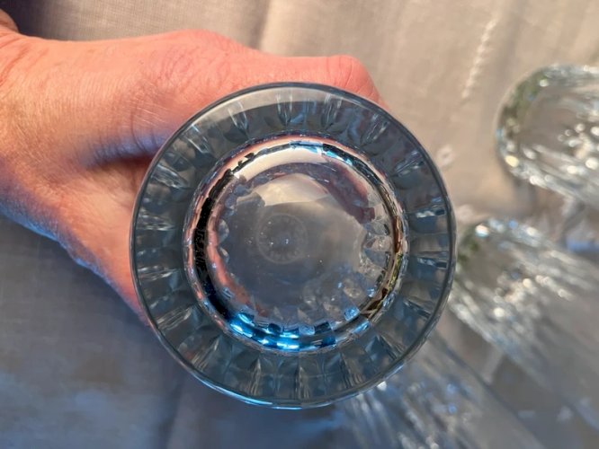 5 verres à orangeade Saint-Louis en cristal