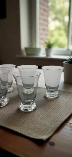 5 Verres en cristal Daum modèle Kim